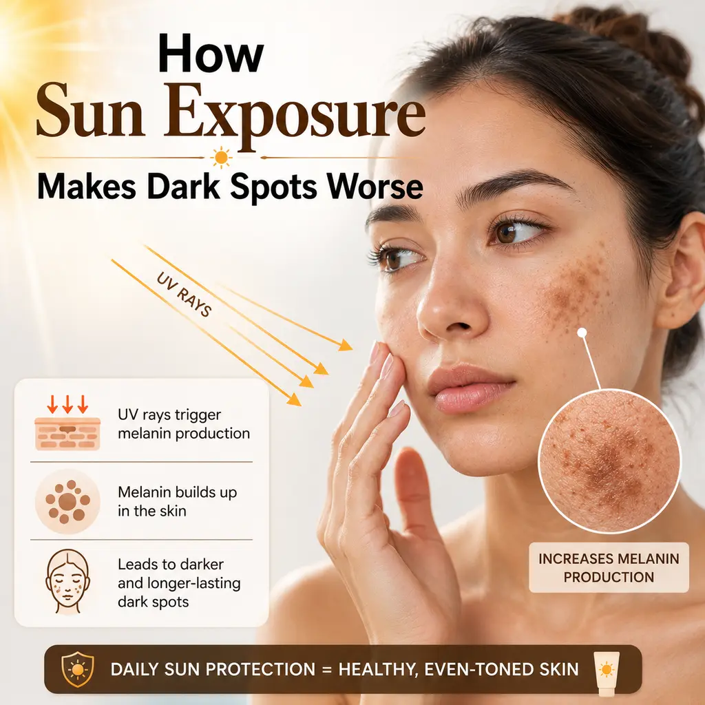 How Sun Exposure Makes Dark Spots Worse